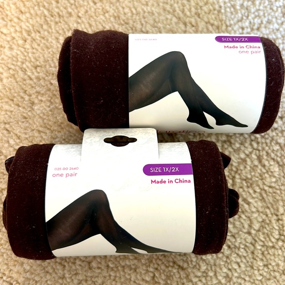 Xhilaration Accessories - xhilaration Tights, Brown, 1X/2X